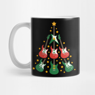 Cool Guitar Christmas Tree Guitar Lovers Christmas Tree Mug