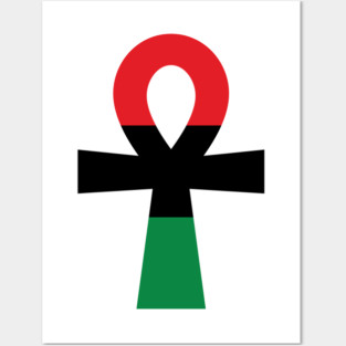 Red, Black & Green Ankh Posters and Art