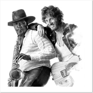 Bruce Springsteen / Guitarist Retro Style Posters and Art