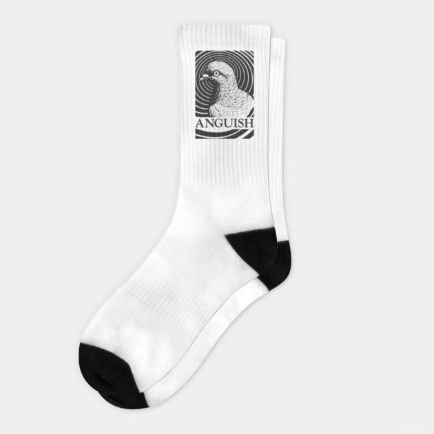 Anguish Emotional Breakdown Dread Dark Humor Socks by Anticorporati