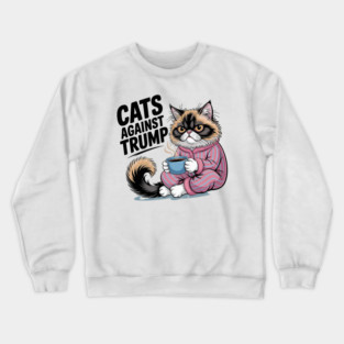 Cats-Against-Trump Crewneck Sweatshirt