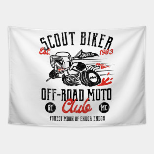 Scout Biker Moto Club Tapestry