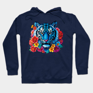 Blue Tiger. Hoodie