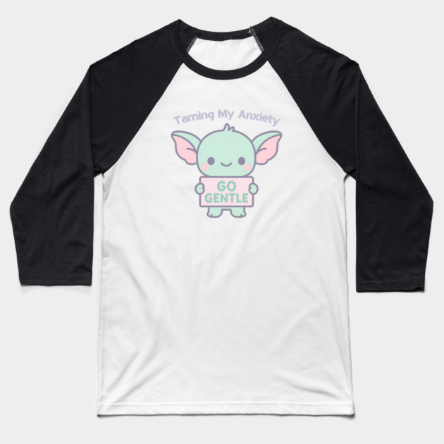 Taming My Anxiety (Gremlin) Baseball T-Shirt by Fauzi's Store