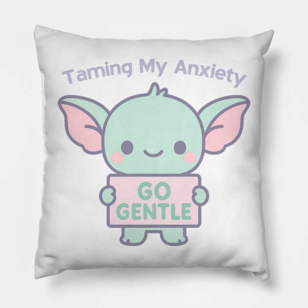 Taming My Anxiety (Gremlin) Pillow by Fauzi's Store