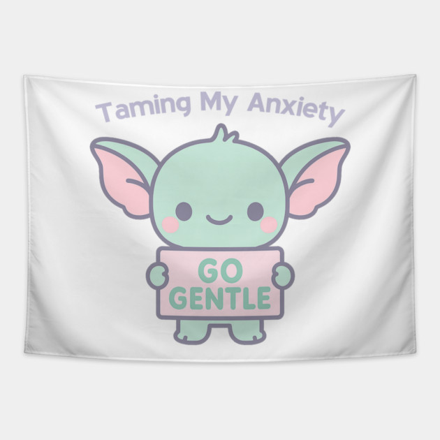 Taming My Anxiety (Gremlin) Tapestry by Fauzi's Store