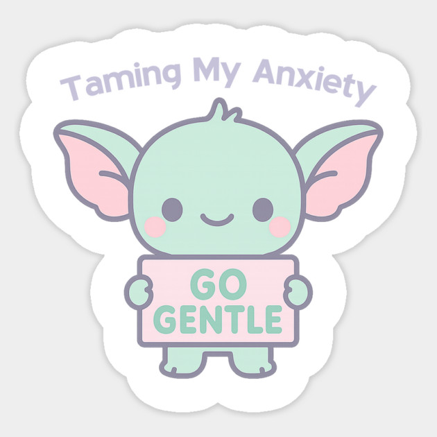 Taming My Anxiety (Gremlin) Sticker by Fauzi's Store