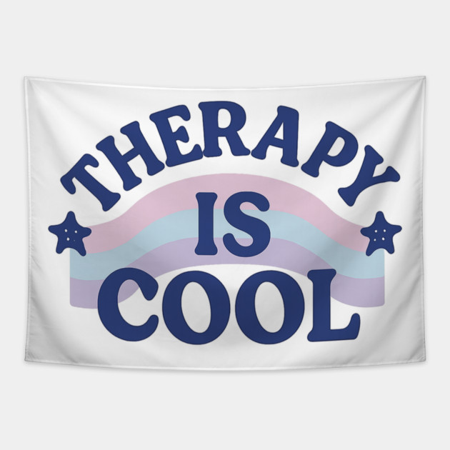 Therapy Is Cool Tapestry by Fauzi's Store