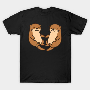 Two otters holding hands T-Shirt