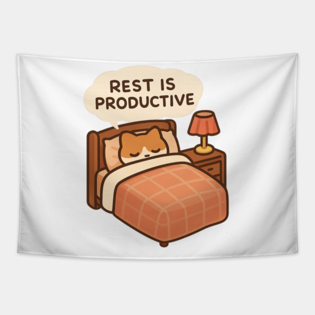 Rest Is Productive Tapestry by Fauzi's Store