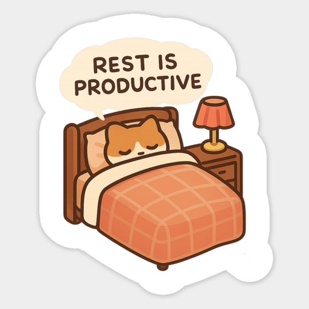 Rest Is Productive Sticker by Fauzi's Store