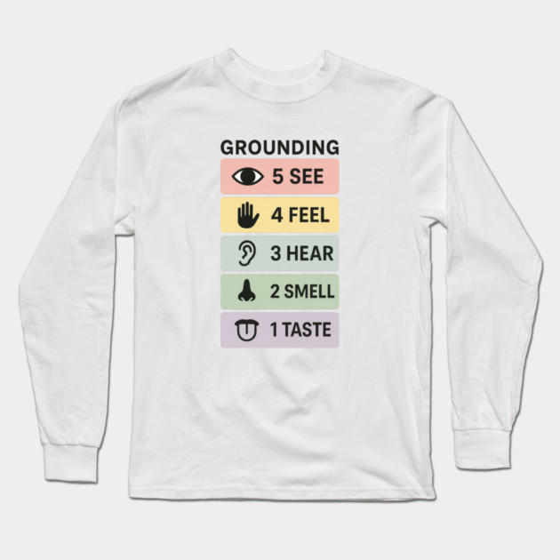 Grounding 5-4-3-2-1 Long Sleeve T-Shirt by Fauzi's Store
