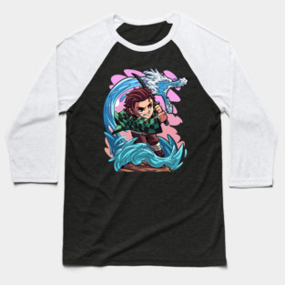 Chibi Tanjiro Water Style - Demon Slayer Baseball T-Shirt