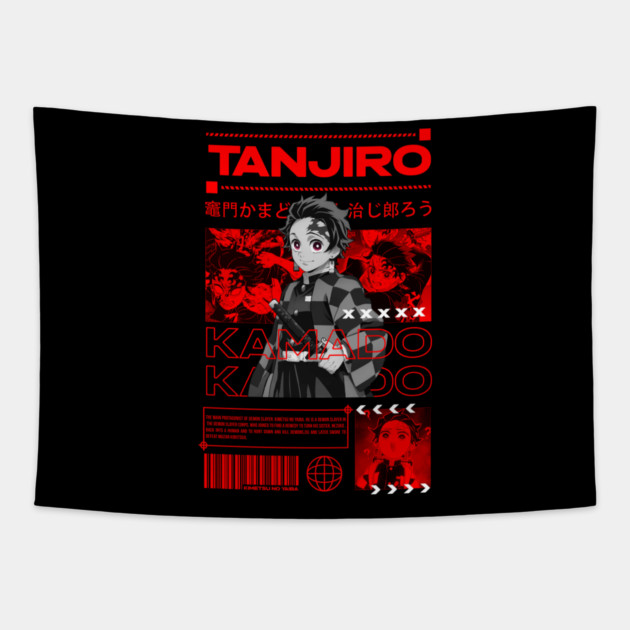 Demon Slayer Tanjiro Kamado Tapestry by Otaku Vibes