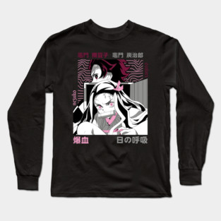 Demon Slayer Tanjiro And Nezuko Art Long Sleeve T-Shirt