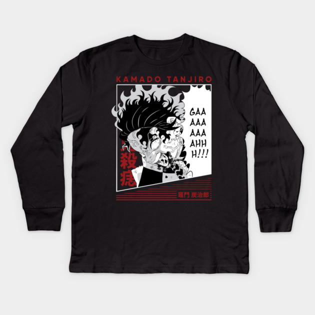 Demon Slayer Angry Moment Kids Long Sleeve T-Shirt by Otaku Vibes