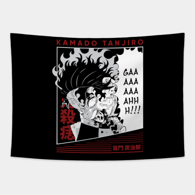Demon Slayer Angry Moment Tapestry by Otaku Vibes