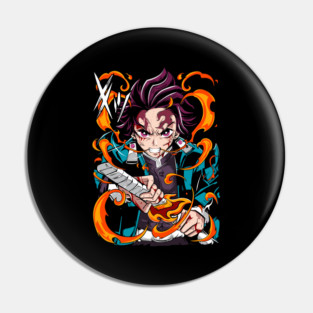 Demon Slayer Tanjiro Kamado Breathing Stance Pin