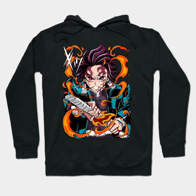 Demon Slayer Tanjiro Kamado Breathing Stance Hoodie by Otaku Vibes