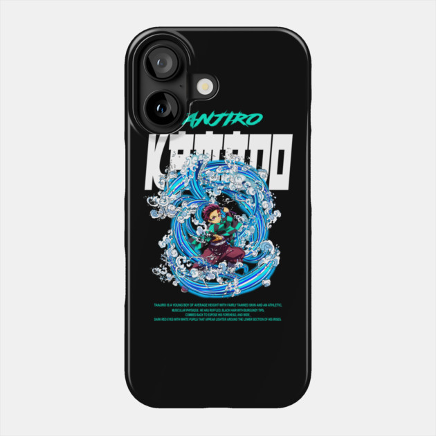 Demon Slayer Tanjiro Kamado Water Breathing Phone Case by Otaku Vibes
