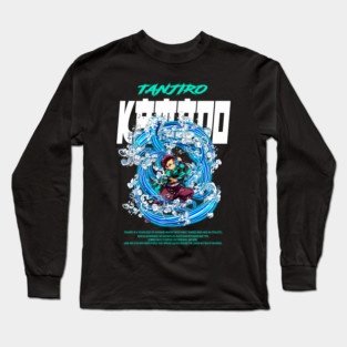 Demon Slayer Tanjiro Kamado Water Breathing Long Sleeve T-Shirt