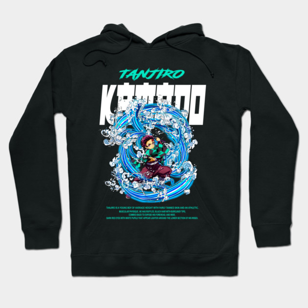 Demon Slayer Tanjiro Kamado Water Breathing Hoodie by Otaku Vibes