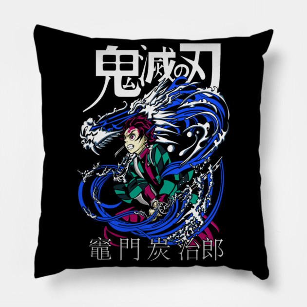 Tanjiro Kamado Water Breathing - Demon Slayer Pillow by Otaku Vibes