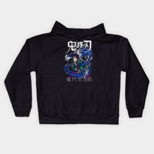 Tanjiro Kamado Water Breathing - Demon Slayer Kids Hoodie