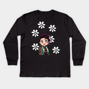Cute Tanjiro Kamado - Demon Slayer Kids Long Sleeve T-Shirt