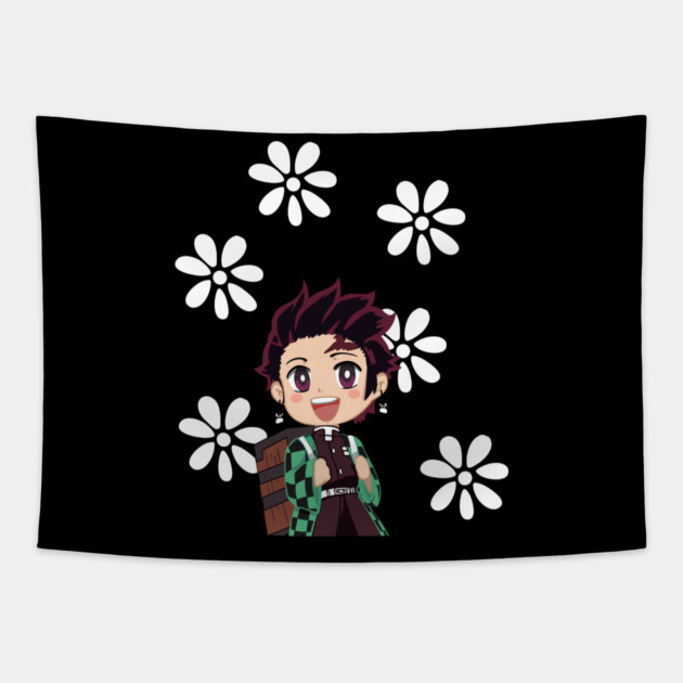 Cute Tanjiro Kamado - Demon Slayer Tapestry by Otaku Vibes