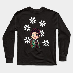 Cute Tanjiro Kamado - Demon Slayer Long Sleeve T-Shirt