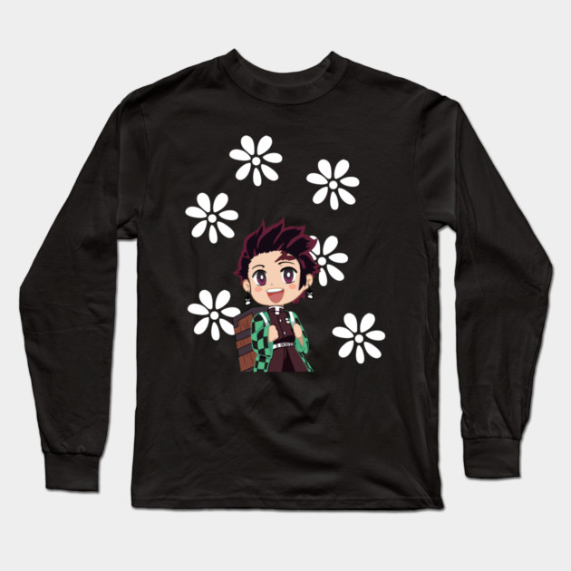 Cute Tanjiro Kamado - Demon Slayer Long Sleeve T-Shirt by Otaku Vibes