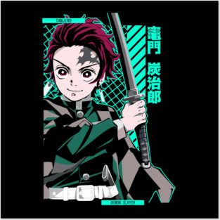 Demon Slayer Tanjiro Classic Style Pose Posters and Art