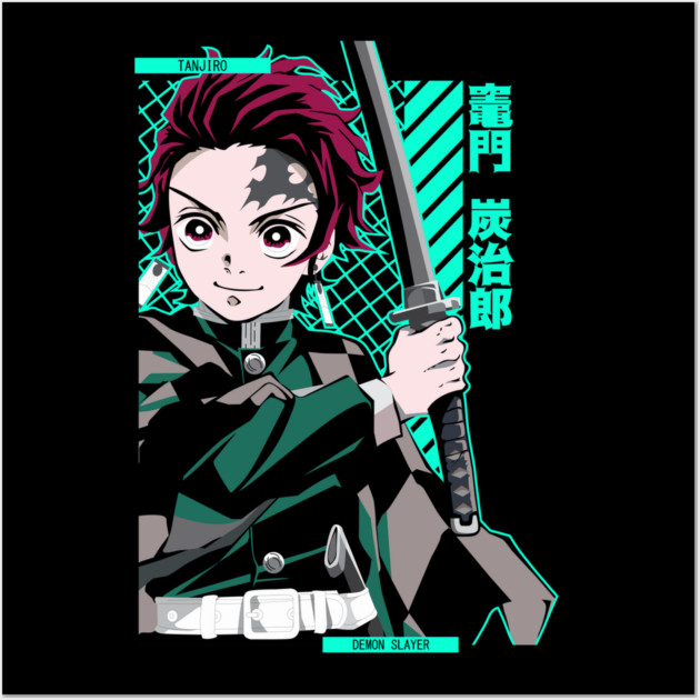 Demon Slayer Tanjiro Classic Style Pose Wall Art by Otaku Vibes