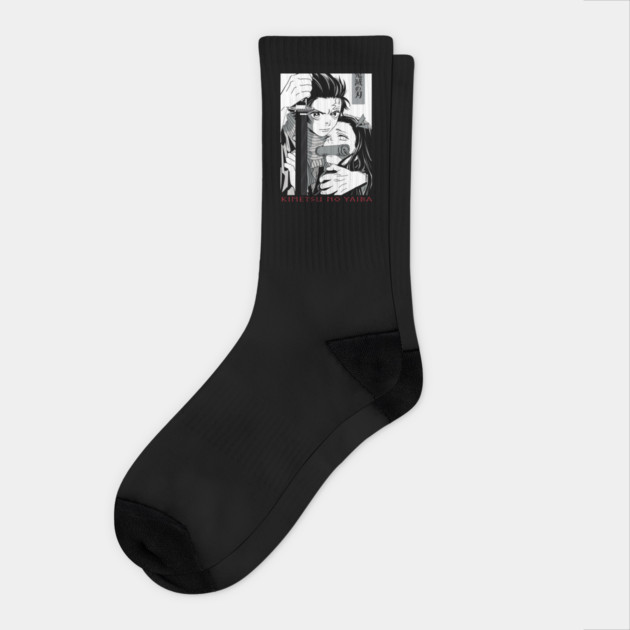 Tanjiro and Nezuko Art - Demon Slayer Socks by Otaku Vibes