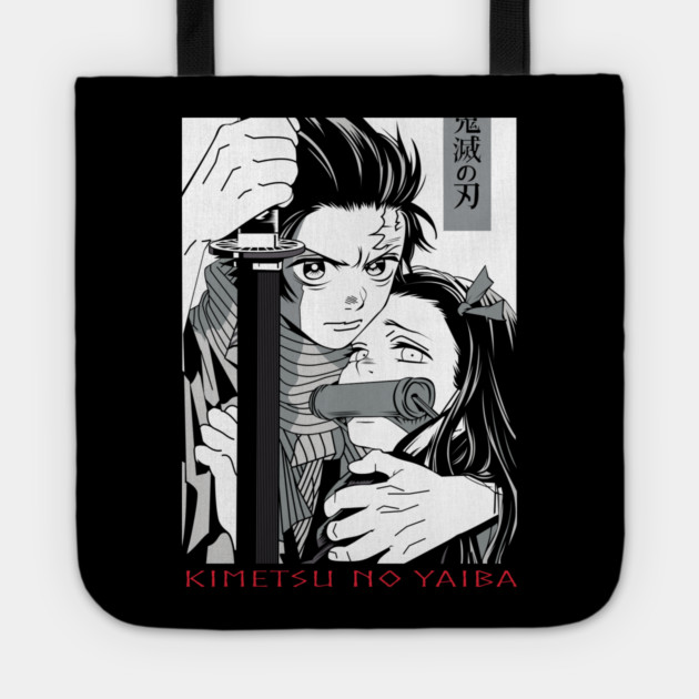 Tanjiro and Nezuko Art - Demon Slayer Tote by Otaku Vibes