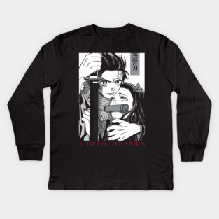 Tanjiro and Nezuko Art - Demon Slayer Kids Long Sleeve T-Shirt