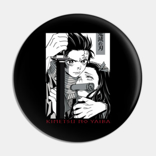 Tanjiro and Nezuko Art - Demon Slayer Pin