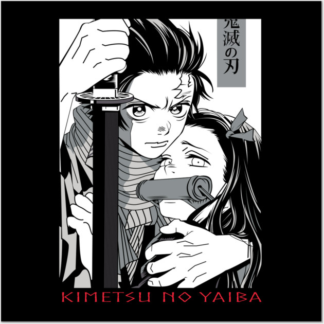 Tanjiro and Nezuko Art - Demon Slayer Wall Art by Otaku Vibes
