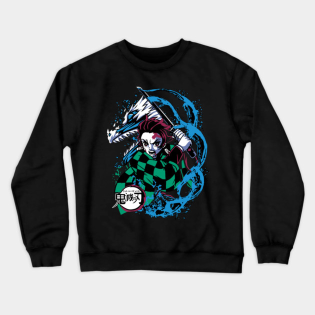 Tanjiro Kamado Water Breathing - Kimetsu no Yaiba Crewneck Sweatshirt by Otaku Vibes
