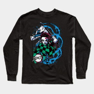 Tanjiro Kamado Water Breathing - Kimetsu no Yaiba Long Sleeve T-Shirt