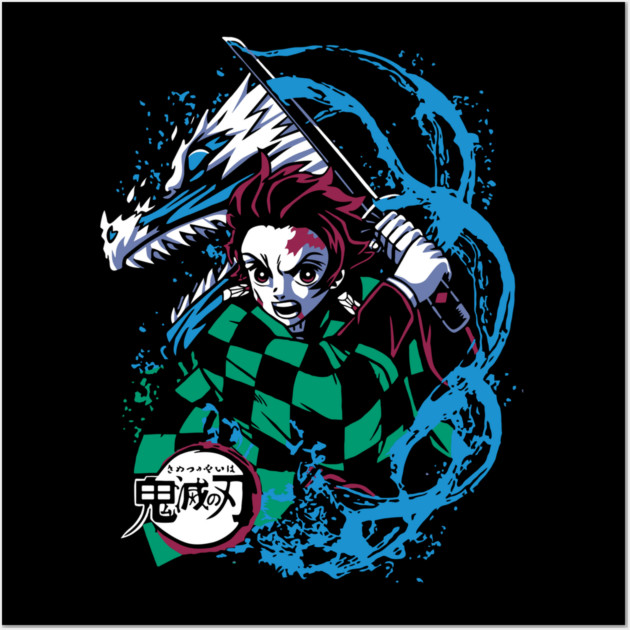 Tanjiro Kamado Water Breathing - Kimetsu no Yaiba Wall Art by Otaku Vibes