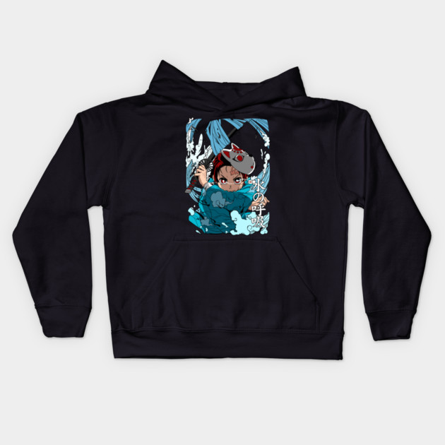 Tanjiro Kamado water Breathing Style Kids Hoodie by Otaku Vibes