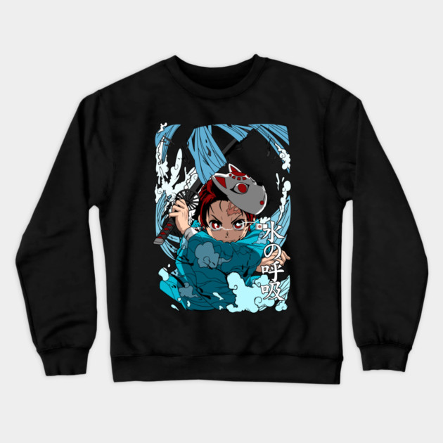 Tanjiro Kamado water Breathing Style Crewneck Sweatshirt by Otaku Vibes