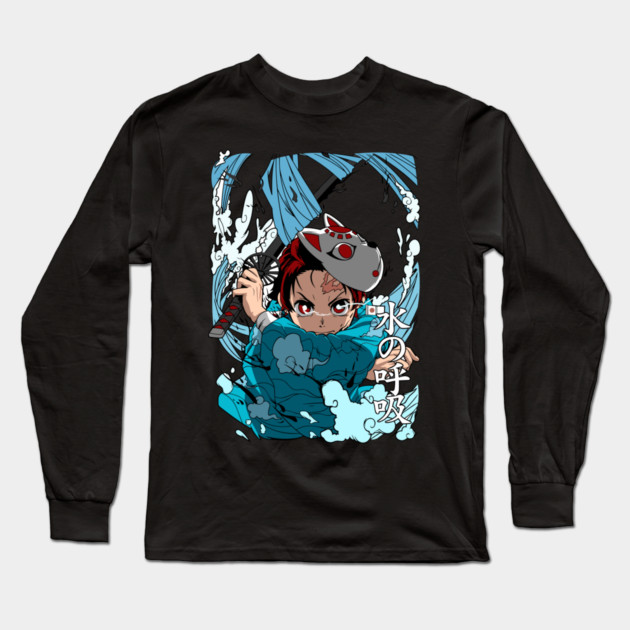 Tanjiro Kamado water Breathing Style Long Sleeve T-Shirt by Otaku Vibes