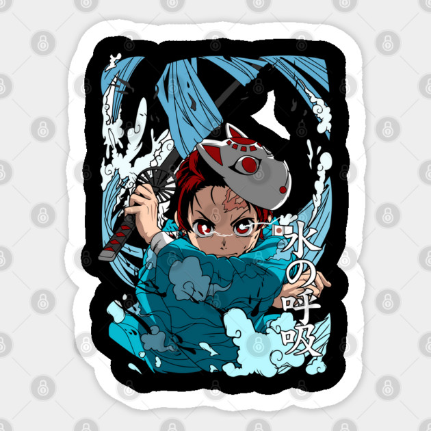 Tanjiro Kamado water Breathing Style Sticker by Otaku Vibes