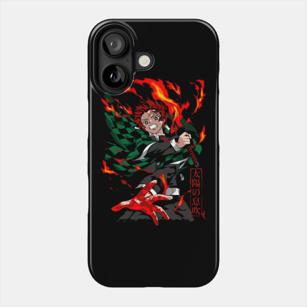 Demon Slayer Tanjiro Sun Breathing Form Phone Case by Otaku Vibes