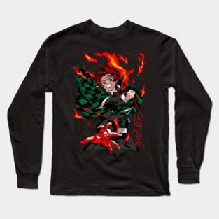 Demon Slayer Tanjiro Sun Breathing Form Long Sleeve T-Shirt