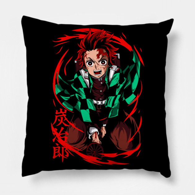 Tanjiro Sun Breathing Form - Demon Slayer Pillow by Otaku Vibes