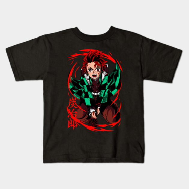 Tanjiro Sun Breathing Form - Demon Slayer Kids T-Shirt by Otaku Vibes